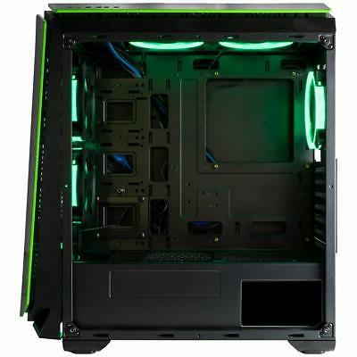 CUK Mantis ATX Tower Gaming Desktop with Green Fans